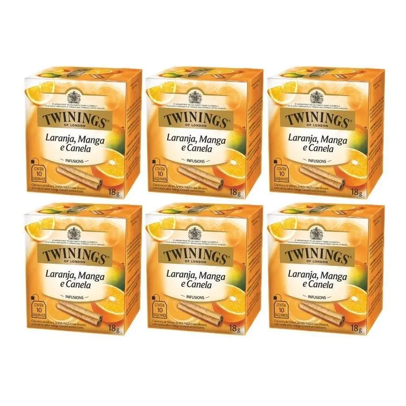60 Sachês, Chá Twinings, Laranja Manga E Canela