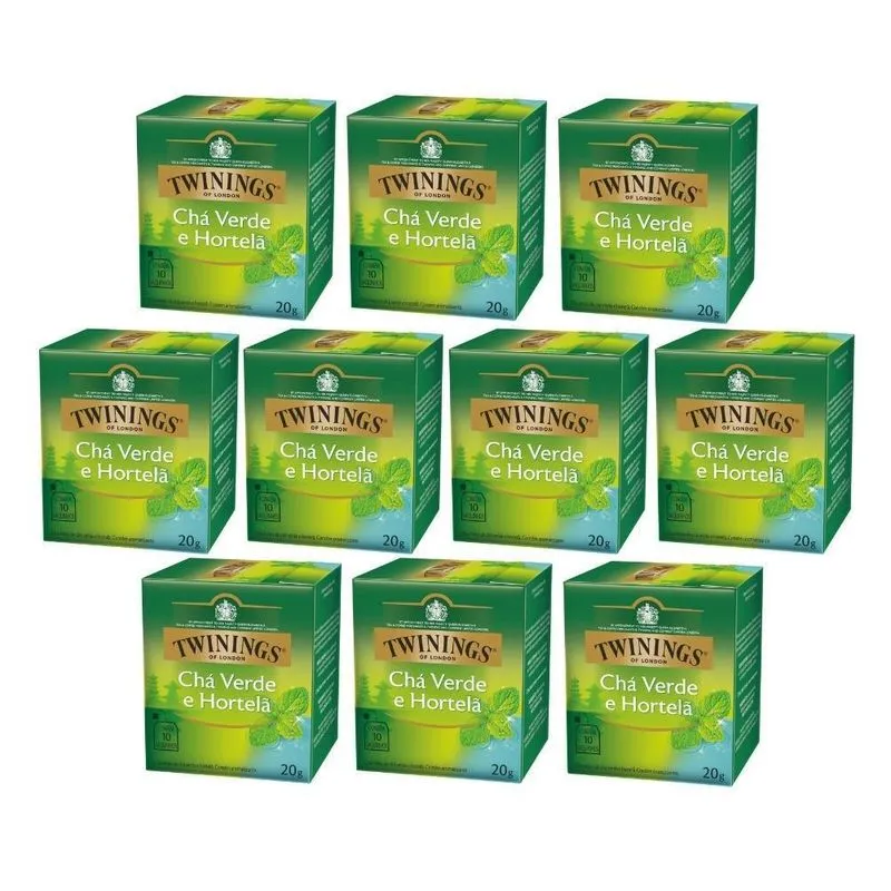 100 Sachês, Chá Twinings, Verde E Hortelã
