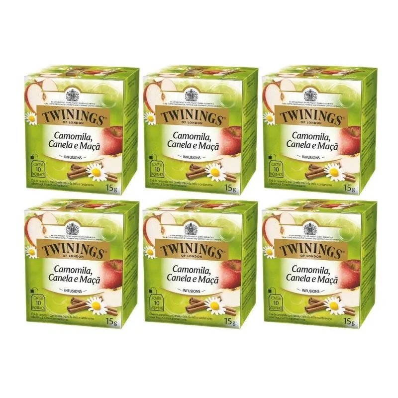 60 Sachês, Chá Twinings, Camomila Canela E Maçã