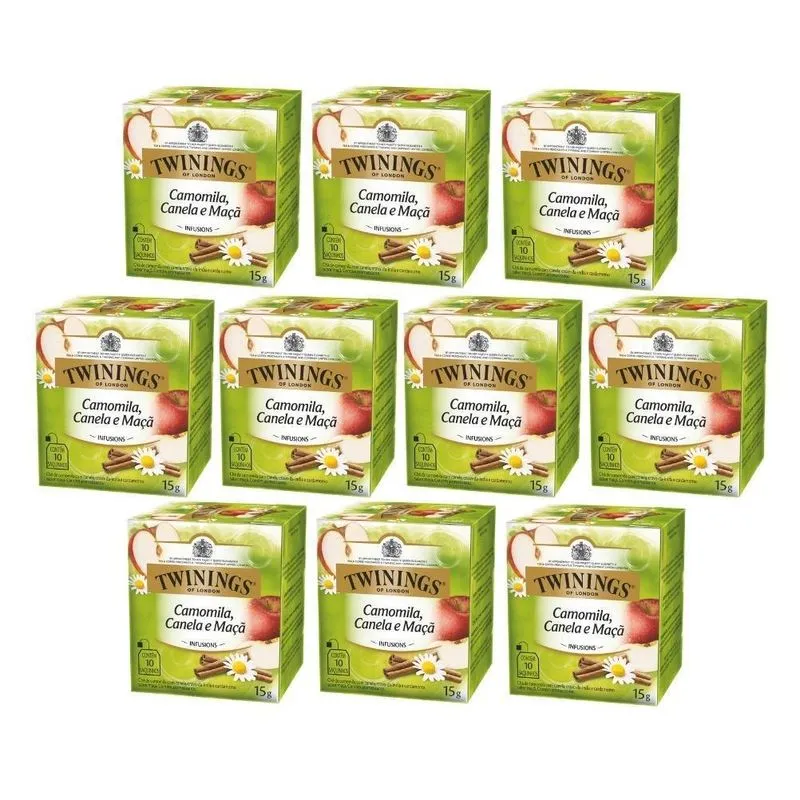 100 Sachês, Chá Twinings, Camomila Canela E Maçã