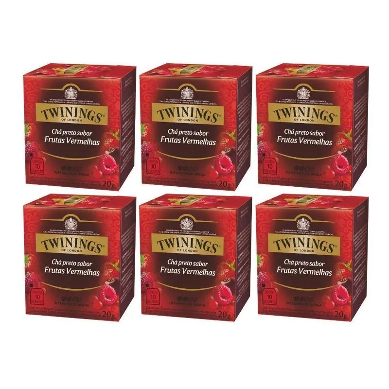 60 Sachês, Chá Twinings, Frutas Vermelhas
