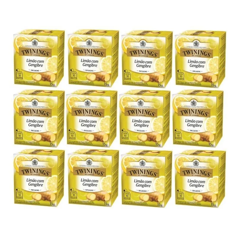120 Sachês, Chá Twinings, Limão Com Gengibre