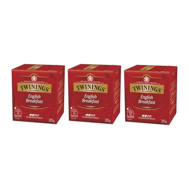 30 Sachês, Chá Twinings, English Breakfast