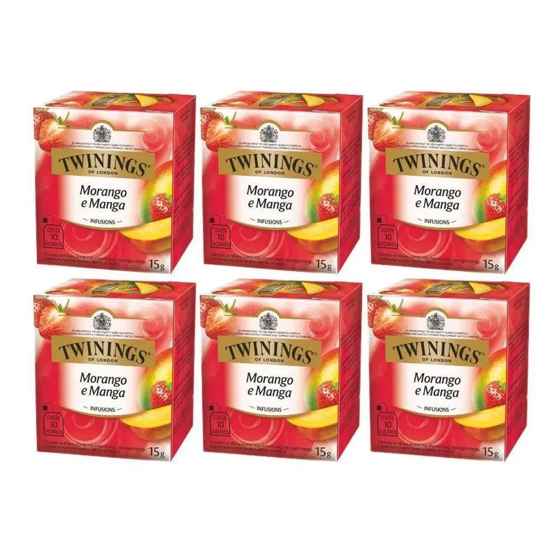 60 Sachês, Chá Twinings, Morango E Manga