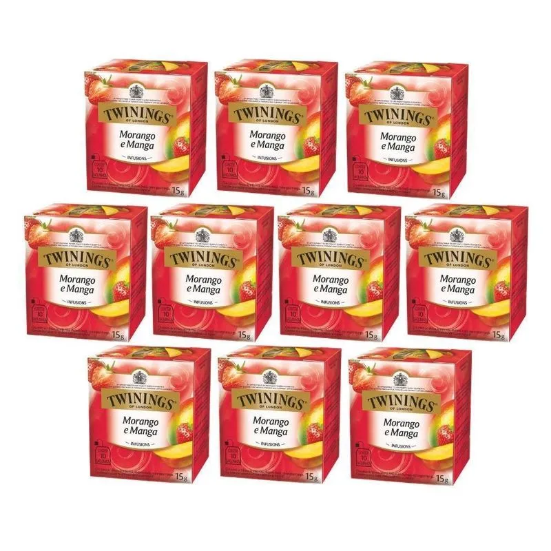 100 Sachês, Chá Twinings, Morango E Manga