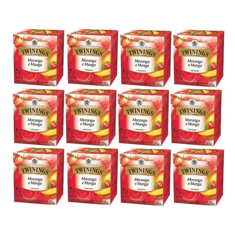 120 Sachês, Chá Twinings, Morango E Manga