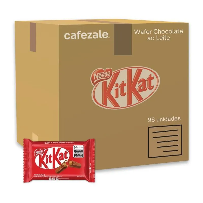 Chocolate Kit Kat Ao Leite 96 Unidades 41,5g - 4 Displays