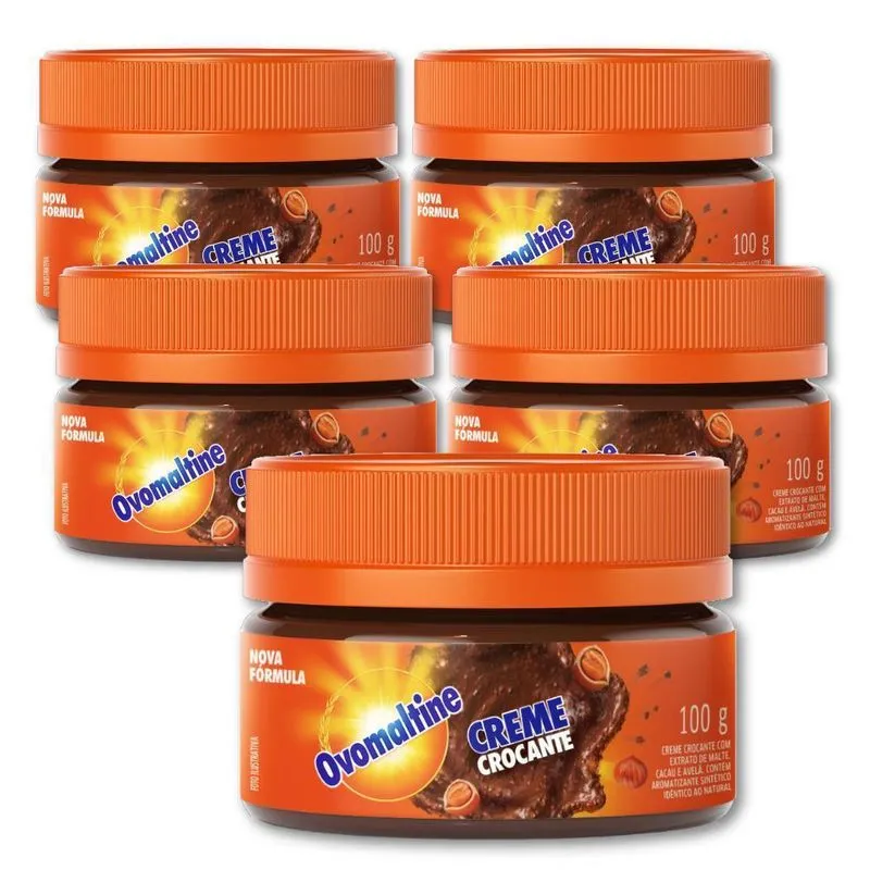Creme Crocante Ovomaltine Kit 5 Potes 100g