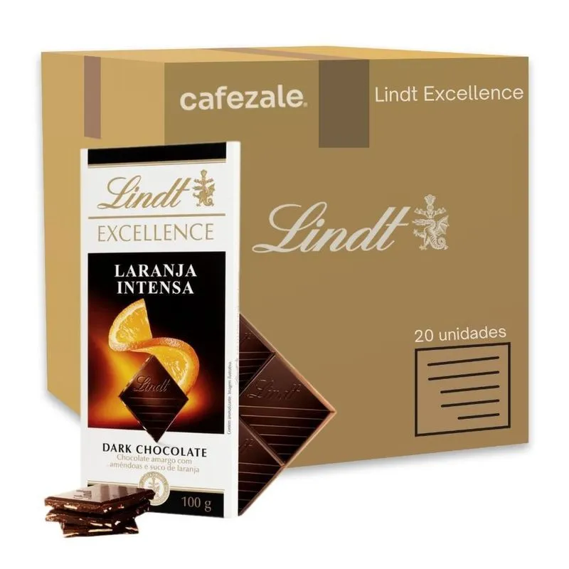 20 Barras Chocolate - Intense Orange - Lindt Excellence