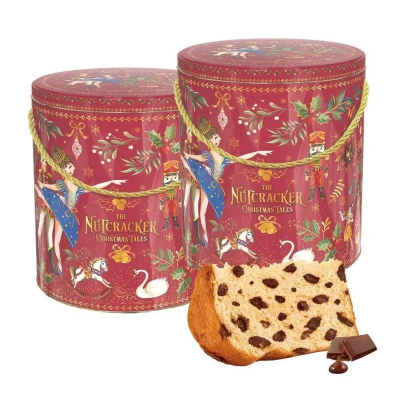 Kit 2 Latas Panetone Gotas De Chocolate Santa Edwiges 750g