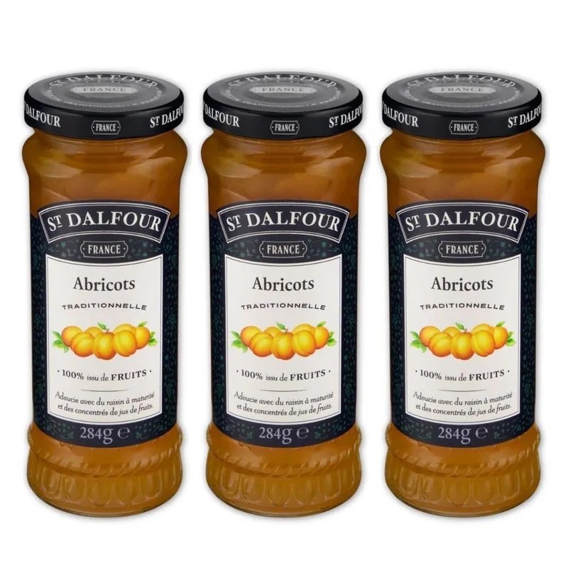 Geleia Francesa St. Dalfour Abricot Kit 3 Unidades 284g