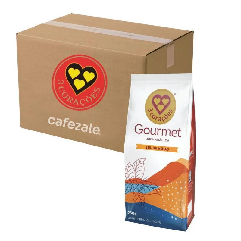 20 Pacotes De Café Moído, Sul De Minas, Três Corações 250g