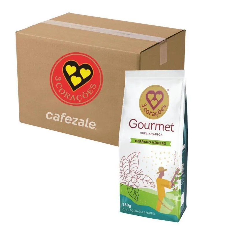 20 Pacotes De Café Moído Cerrado Mineiro, Três Corações 250g