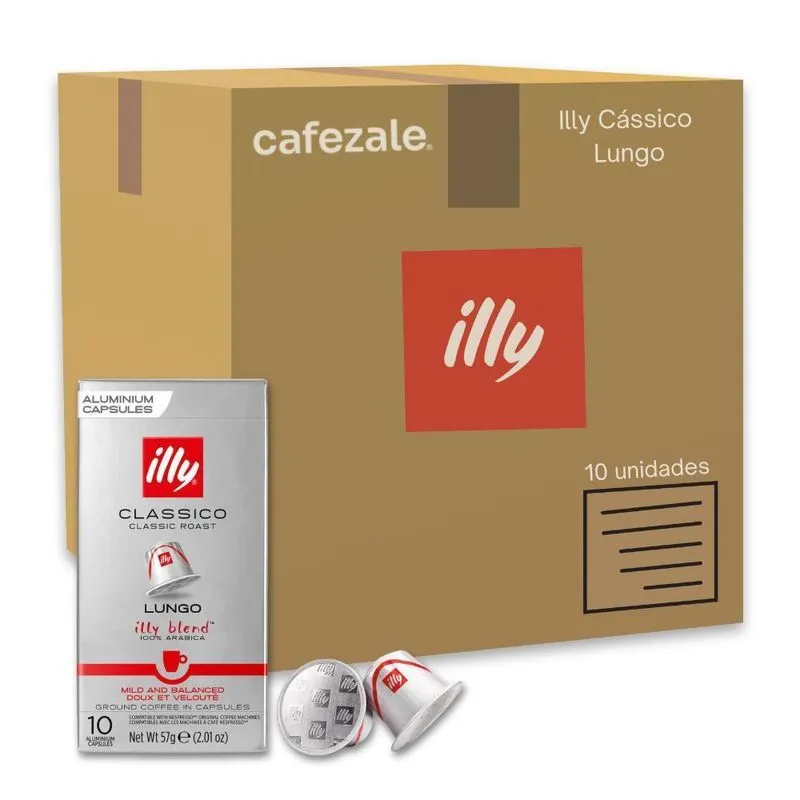 100 Cápsulas Café Nespresso Clássico Lungo Illy