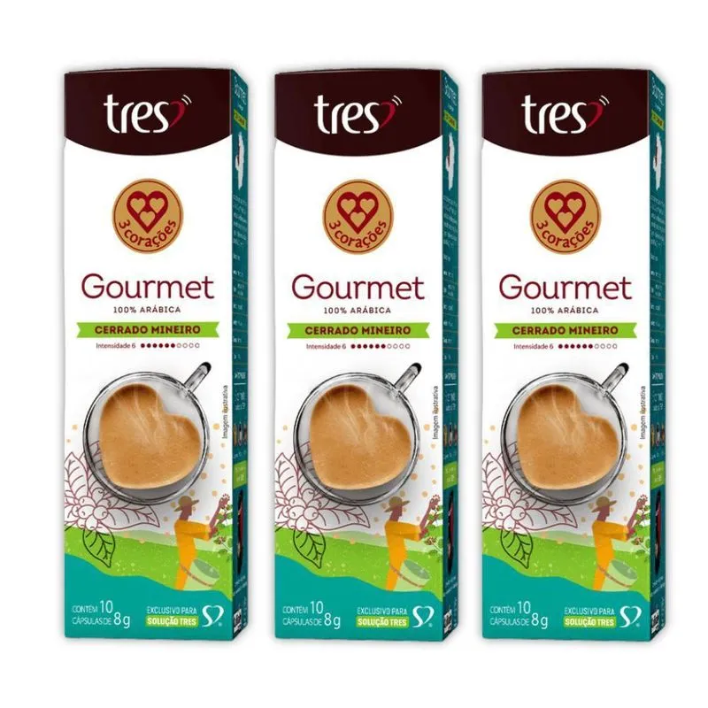 30 Cápsulas Café Gourmet Três Corações Cerrado Mineiro