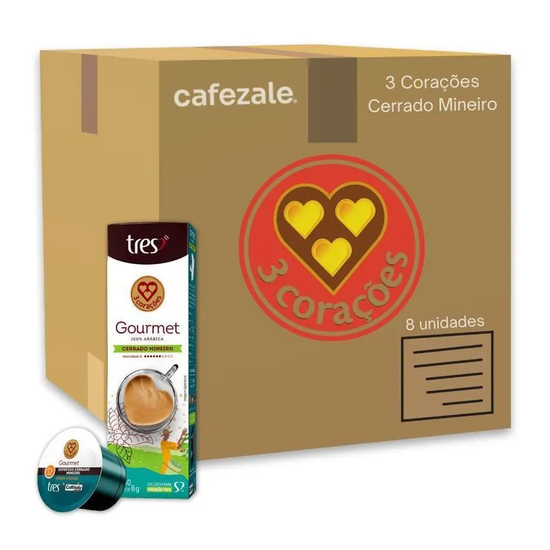 80 Cápsulas Café Gourmet Três Corações Cerrado Mineiro