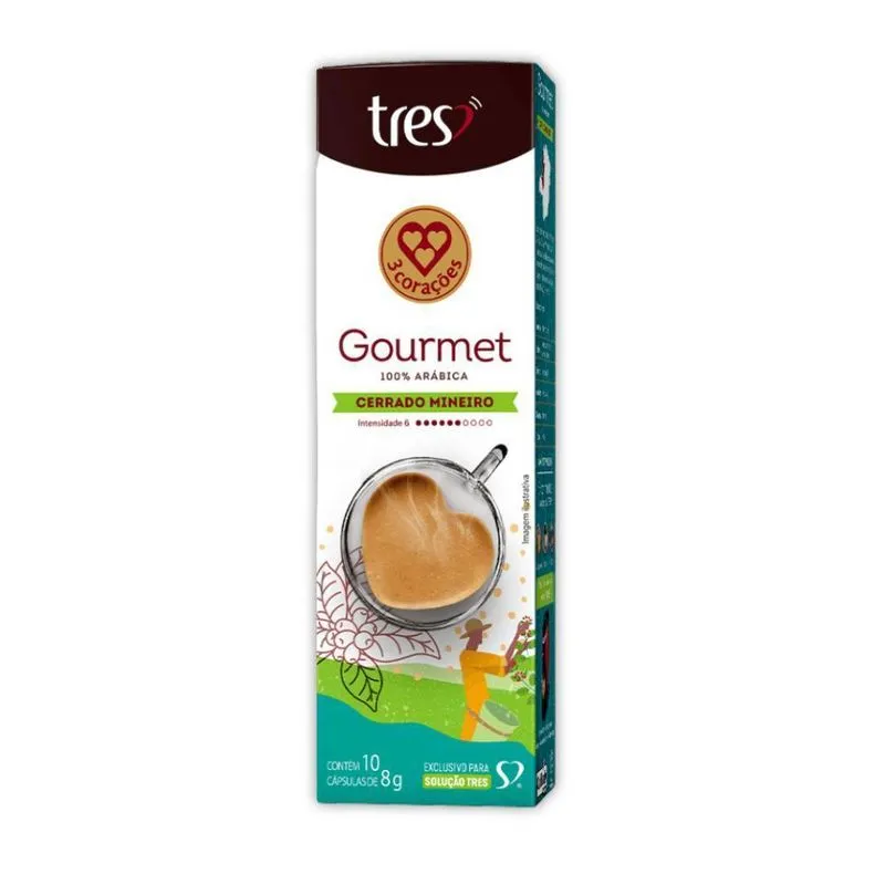 10 Cápsulas Café Gourmet Três Corações Cerrado Mineiro