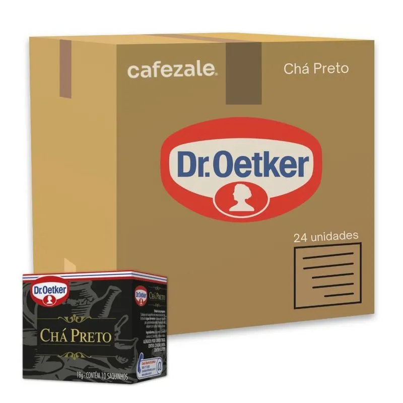 Chá Preto Dr. Oetker Kit 24 Caixas De 18g - 240 Saquinhos