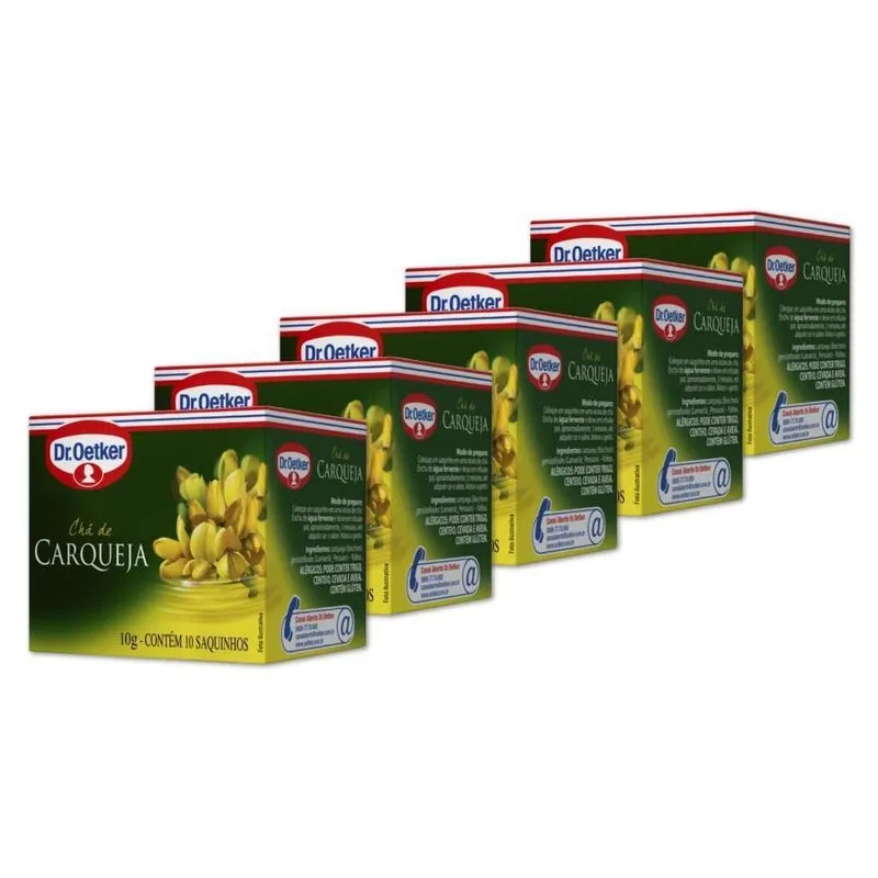 Chá De Carqueja Dr. Oetker Kit 5 Caixas 10g - 50 Saquinhos