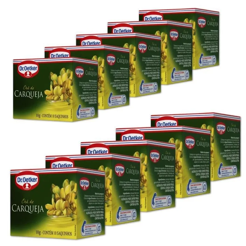 Chá De Carqueja Dr. Oetker Kit 10 Caixas 10g - 100 Saquinhos