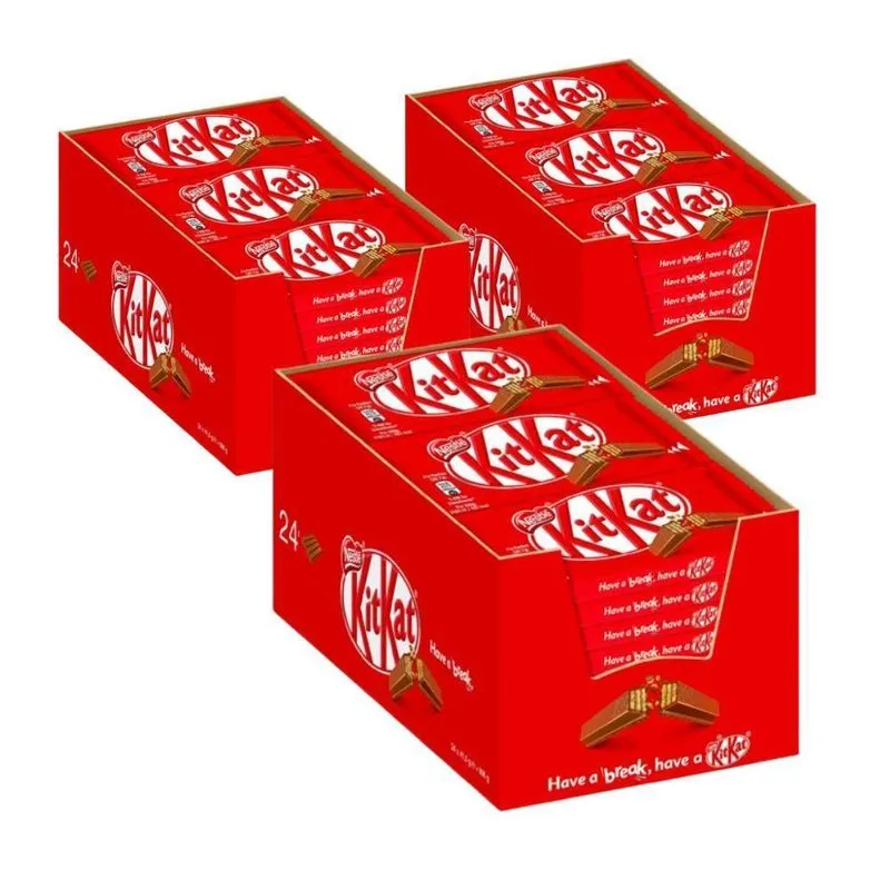 Chocolate Kit Kat Ao Leite 72 Unidades 41,5g - 3 Displays