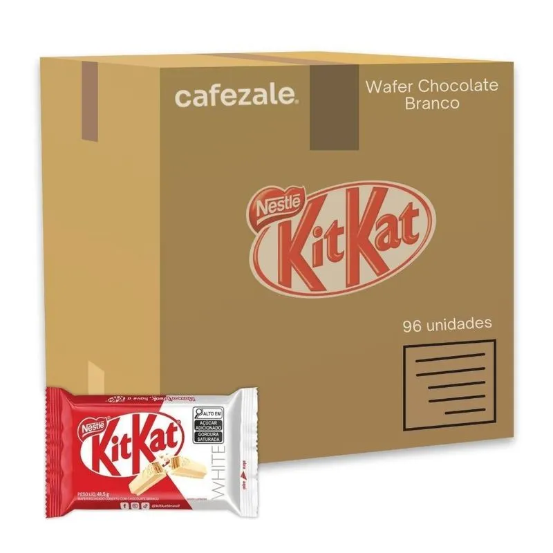 Chocolate Kit Kat Branco 96 Unidades 41,5g - 4 Displays