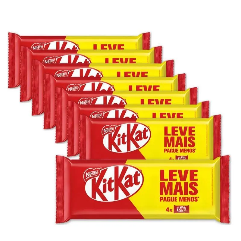 Chocolate Kit Kat Ao Leite 8 Unidades 166g