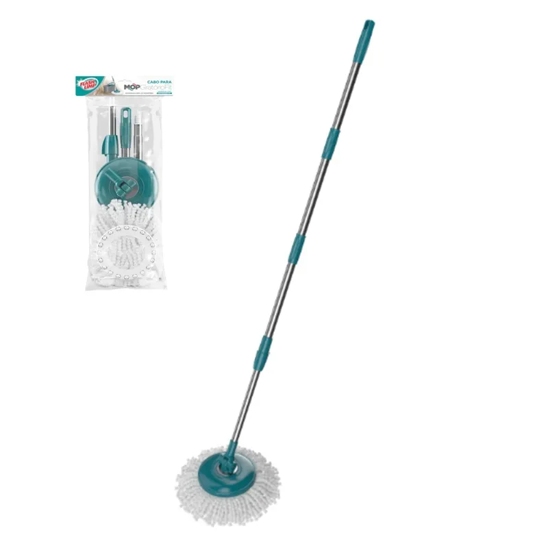 Kit Cabo Para Mop 8L Giratório + Refil Microfibra Flash Limp