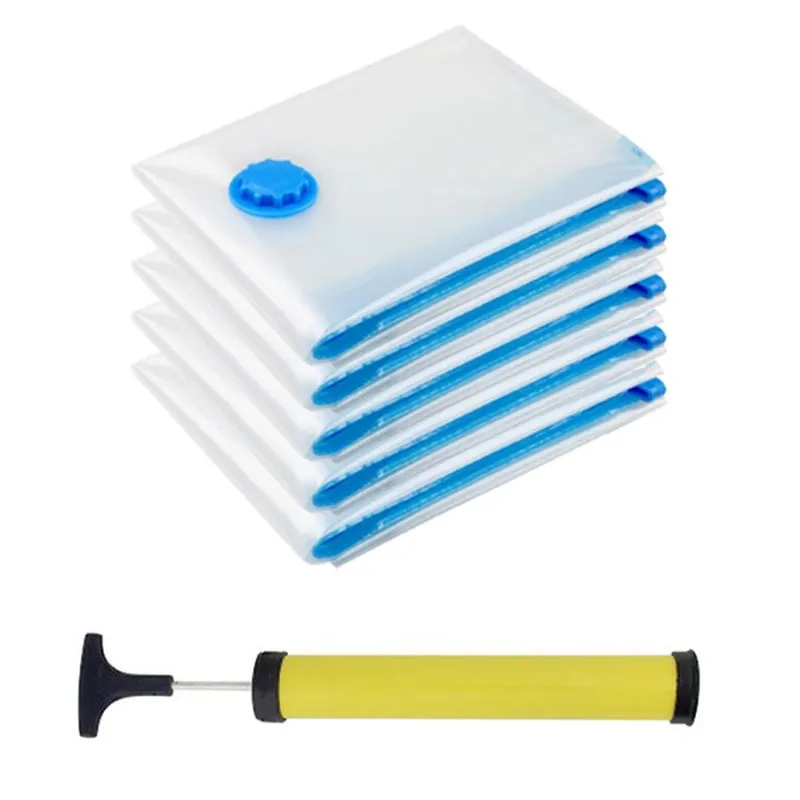 Kit 5 Saco à Vácuo Organizador Para Roupa 50 x 60 cm + Bomba