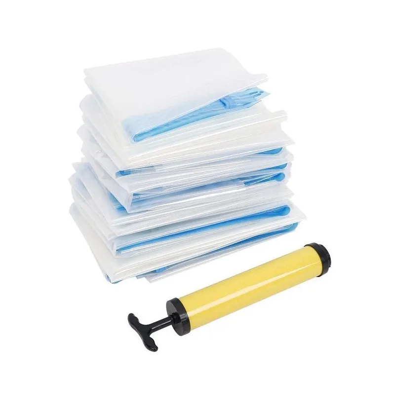 Kit 10 Saco à Vácuo Organizador Para Roupa 50 x 60 cm + Bomba