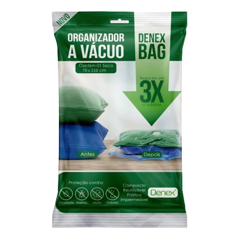 Saco a Vacuo 70 x 110 Organizador Edredom Cobertor Roupa