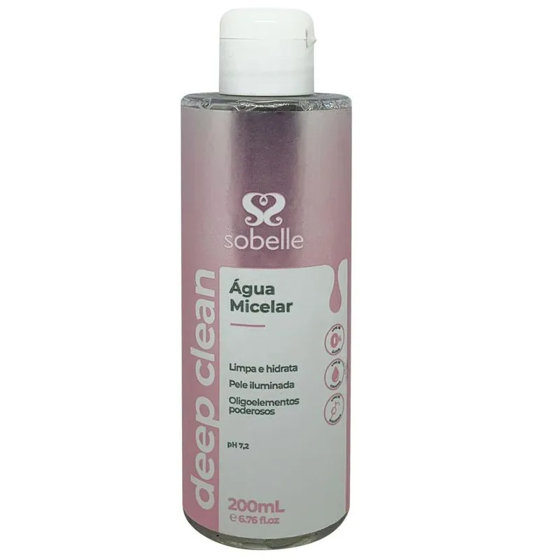 Água Micelar Limpa E Hidrata Sobelle Deep Clean 200ml