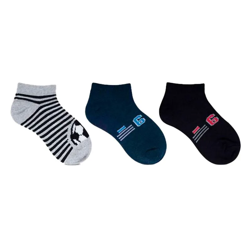 Kit Meias Basic Infantil Cano Curto Estampada com 3 Pares Altomax