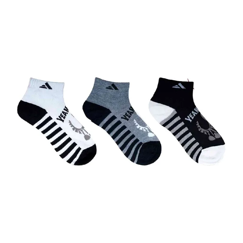 Kit Meias Basic Juvenil Cano Curto com 3 Pares Altomax