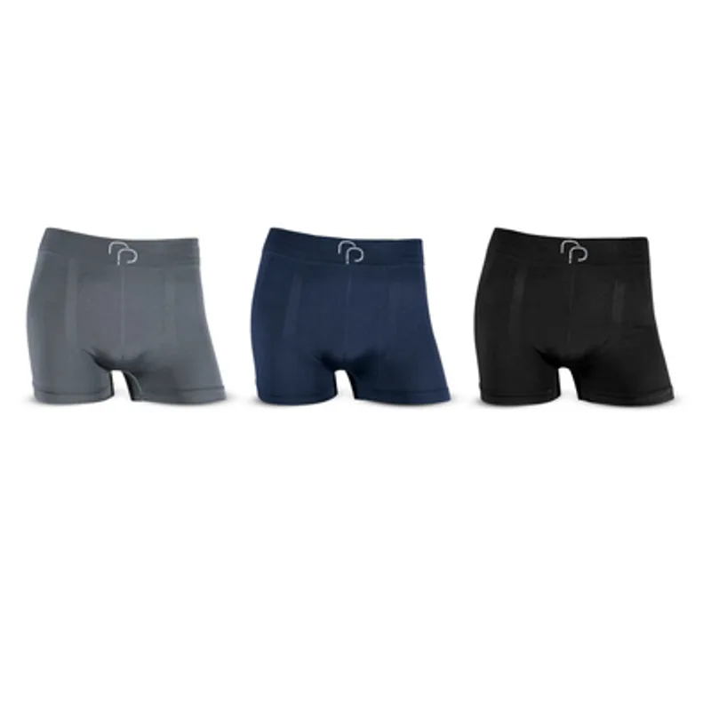 Cueca Boxer Rafa Parize Basic Microfibra Preto Marinho Cinza