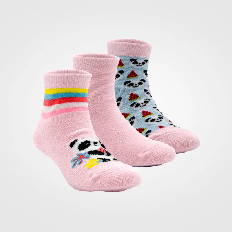 Kit 3 Pares De Meia Kids Hoahi 010 - KIT 3X1 MEIAS HOAHI KIDS 23/27 CURTO FEMI. STD