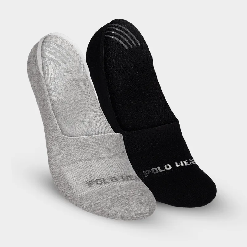 Kit 2 Pares De Meia Sapatilha Polo Wear 001 - KIT 2X1 MEIAS POLO WEAR DAY BY DAY 33/38 SAPATILHA PTO/CZA