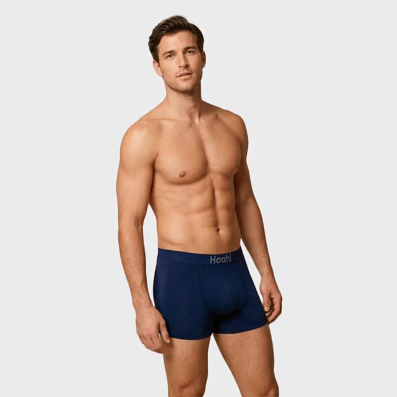 Cueca Boxer Hoahi Premium Poliamida 1X1 CUECA HOAHI BOXER POLIAMIDA PREMIUM MAR