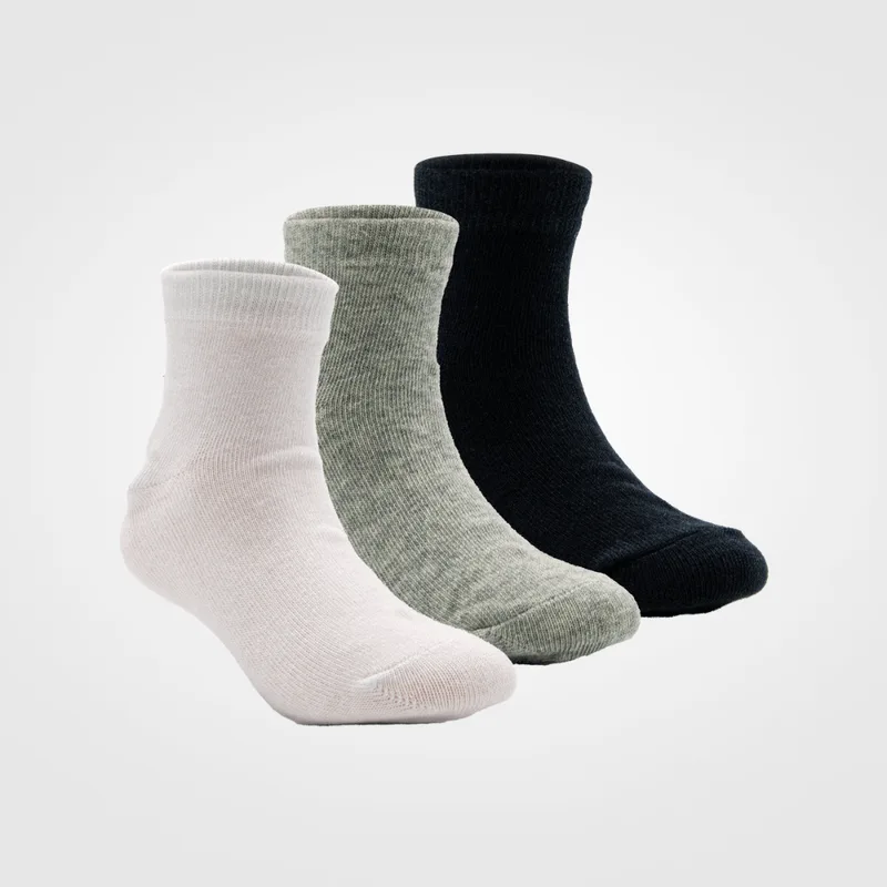 Kit 3 Pares De Meia Kids Hoahi 010 - KIT 3X1 MEIAS HOAHI KIDS 23/27 CURTO LISO