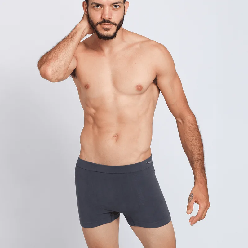 Kit 3 Cuecas Boxer Hoahi Algodão KIT 3X1 CUECA HOAHI BOXER ALGODAO COTTON SORT 2 PTO/BCO/CZA