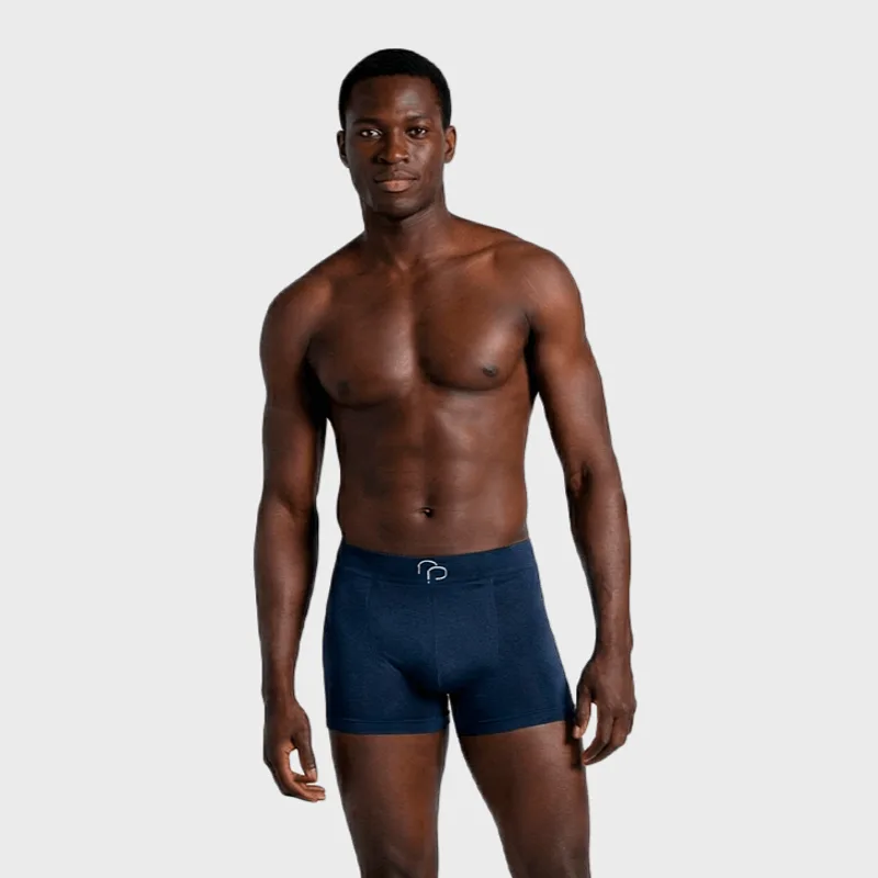 Kit 2 Cuecas Boxer Rafa Parize Basic Microfibra KIT 2X1 CUECA RP BOXER MICROFIBRA BASIC PTO/AZL