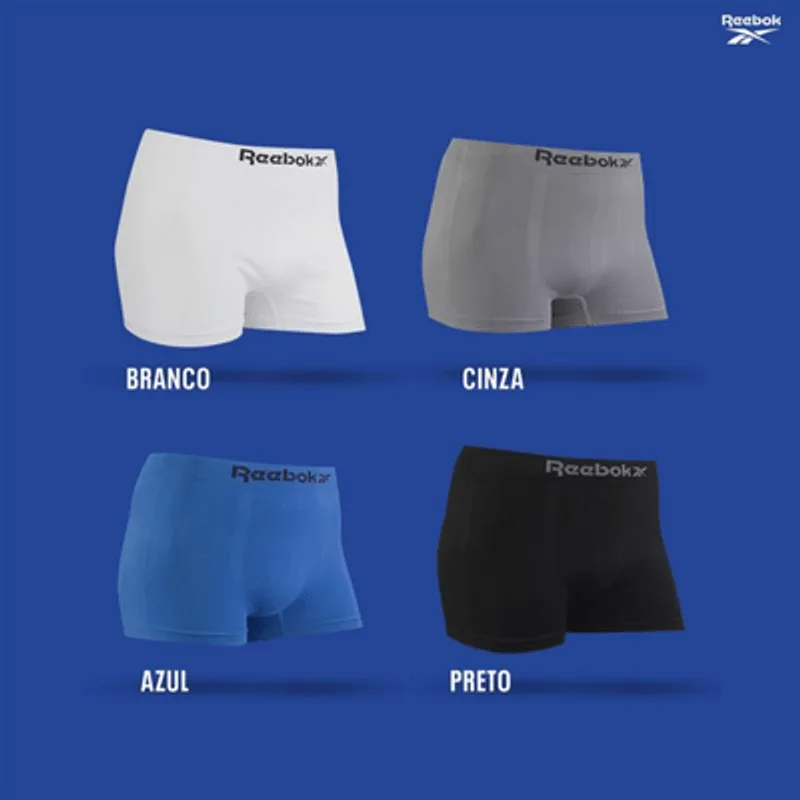 Cueca Boxer Reebok Masculina Microfibra Sortida GG
