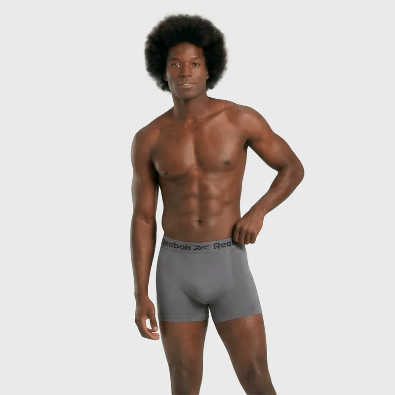 Cueca Boxer Reebok Classic Microfibra Cós Inteiro 1X1 CUECA REEBOK BOXER MICROFIBRA CLASSIC COS CZA