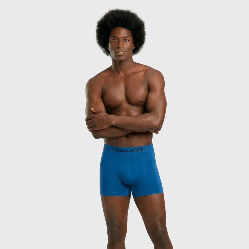 Kit 12 Cuecas Boxer Reebok Classic Microfibra KIT 12X1 CUECA REEBOK BOXER MICROFIBRA CLASSIC PTO/CZA/BCO/AZL