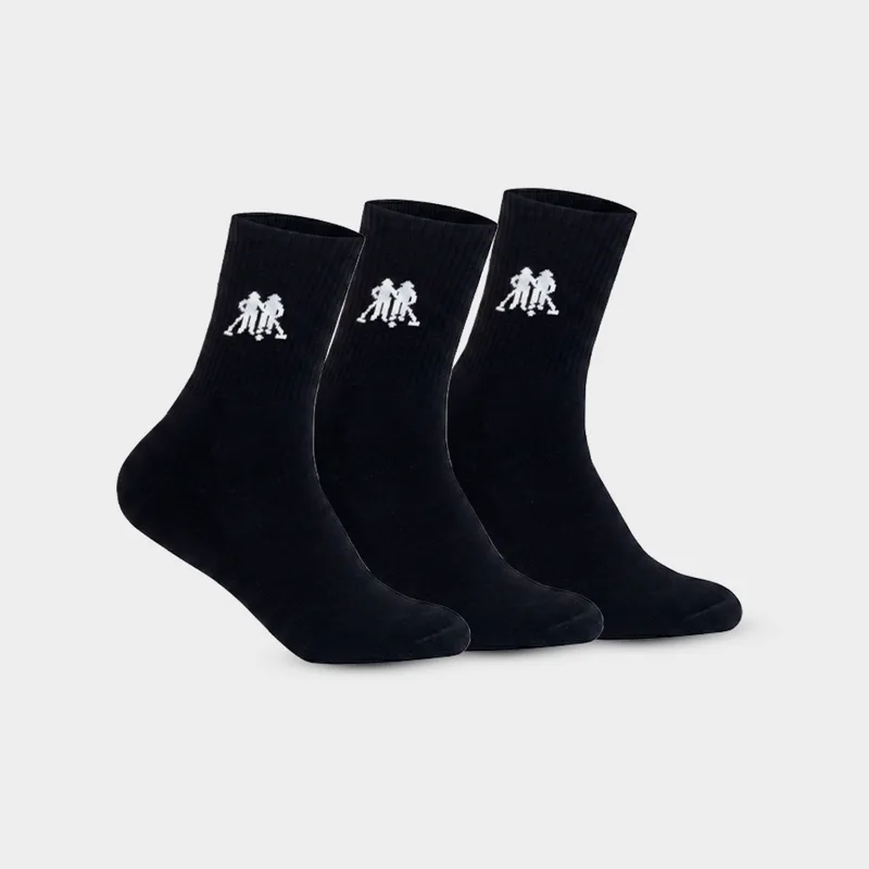 Kit 3 Pares De Meia Cano Longo Juvenil Polo Wear 011 - KIT 3X1 MEIAS POLO WEAR BASIC 28/33 LONGO PTO