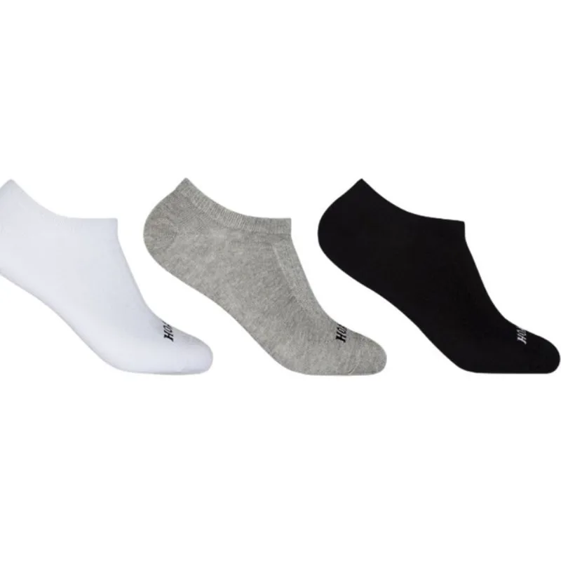 Kit Meia Hoahi Sport Soquete Atoalhada Preto/Branco/Cinza 33–38 com 3 Unidades KIT MEIA HOAHI 33/38 3UN SPORT SOQUETE A