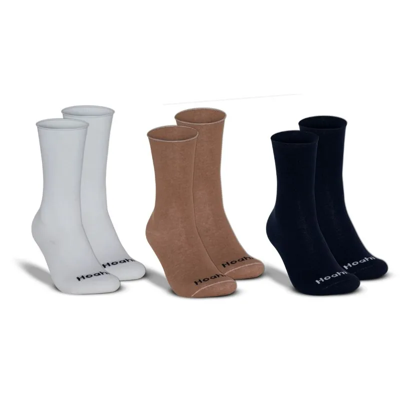 Kit 3x1 Meias Hoahi Casual 39/43 Longo Sem Punho Bco/Pto/Mrm