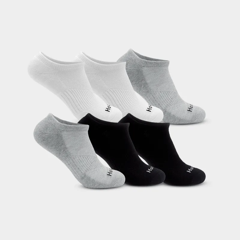 Kit 6 Pares De Meia Soquete Atoalhada Hoahi 003 - KIT 6X1 MEIA HOAHI 33/38 SOQUETE ATOALHADA PTO/BCO/CZA - AMEIZIN