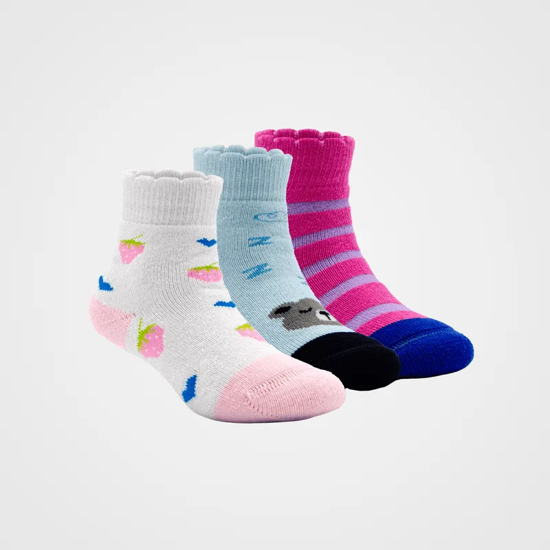 Kit 12 Pares De Meia RN 14 a 18 Meses Hoahi BEBÊ - 012 - KIT 12X1 MEIAS HOAHI RN 14/18 INVISIVEL FEM. STD ATOALHADO ESTAMPADO - AMEIZIN