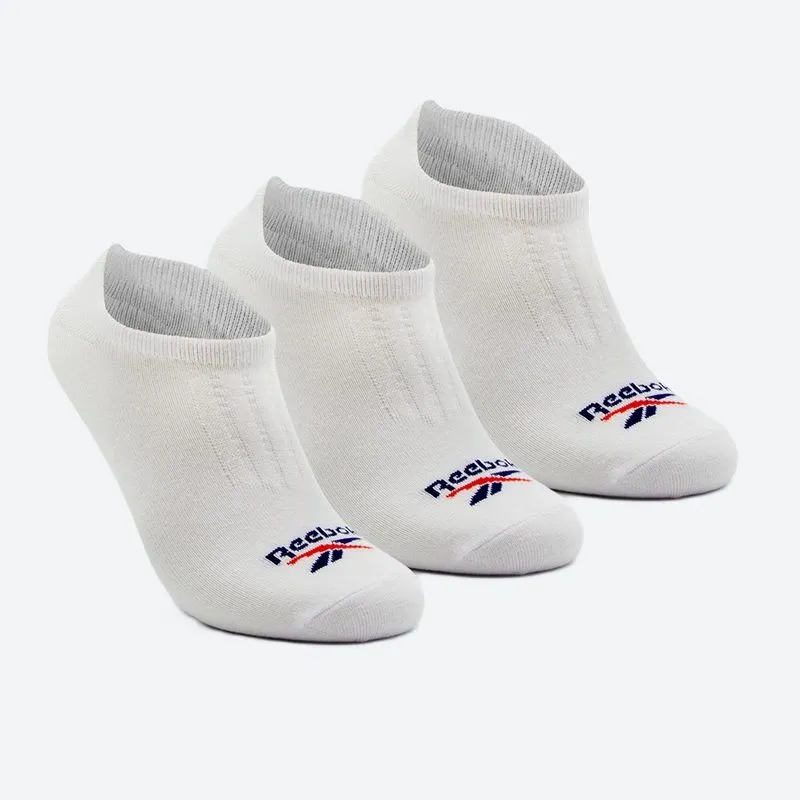 Kit 3 Meias Reebok Liso Invisível Unissex Branco - M